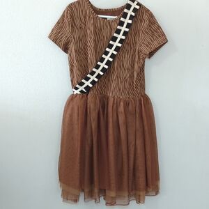 Taylor Joelle Chewbacca Dress Brown Tulle Skirt Star Wars Girls Size 12